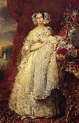 Franz Xaver Winterhalter Portrait of Helena of Mecklemburg-Schwerin oil painting on canvas
